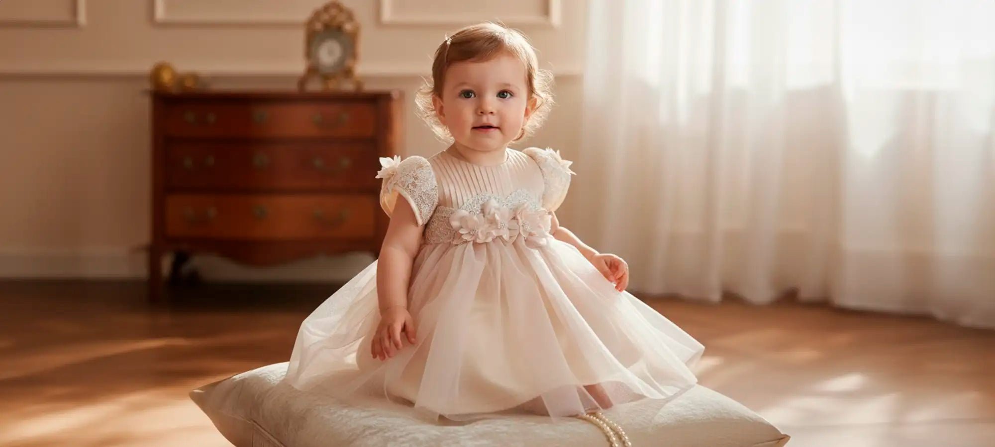 Vestidos Tradicionales de Bautizo para Niña - Ropones para Bautizo - Luca Gobbi