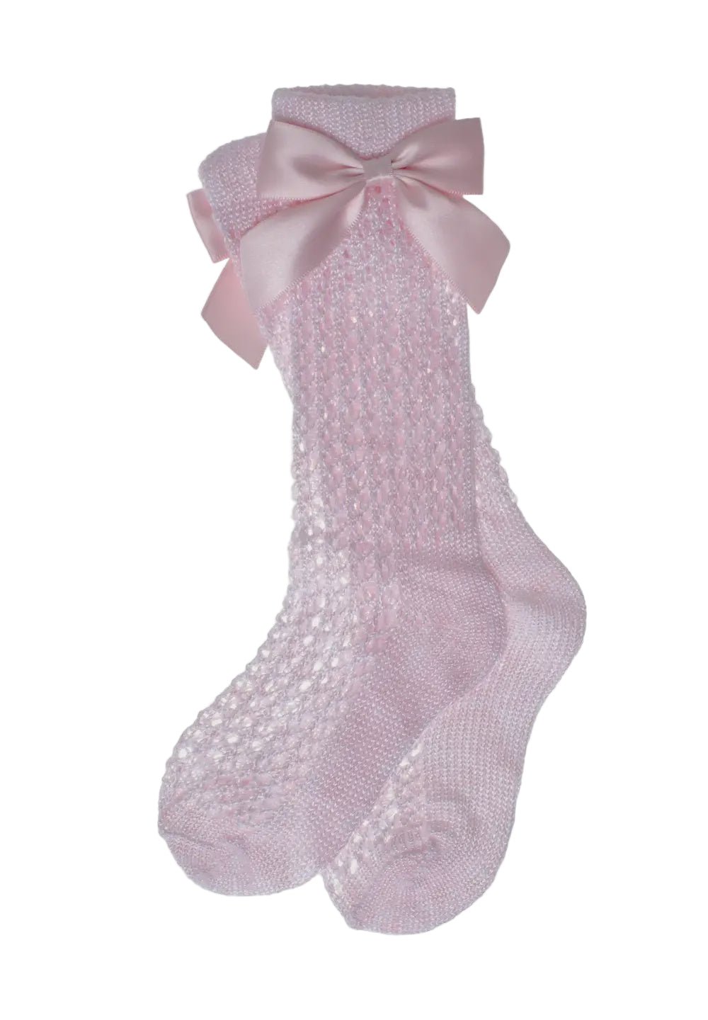 CalcetasCalcetas calada con moño Rosa para niñaLuca Gobbi