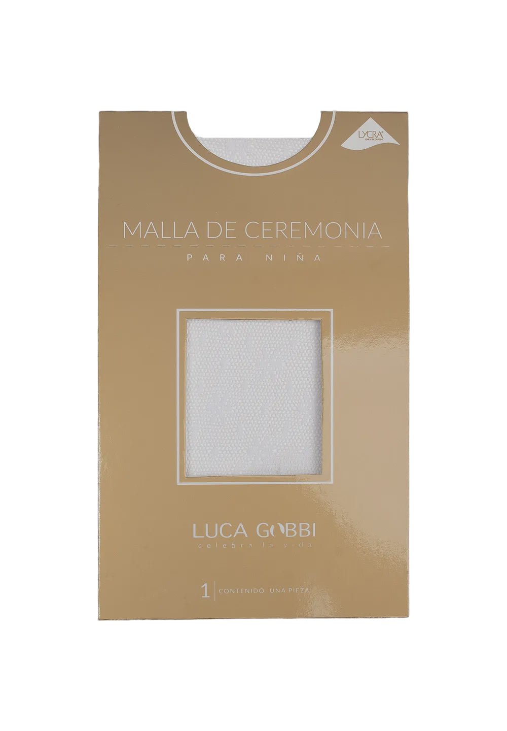 Mallas de CeremoniaMallas decoradas 720 para niña ceremonia BlancaLuca Gobbi