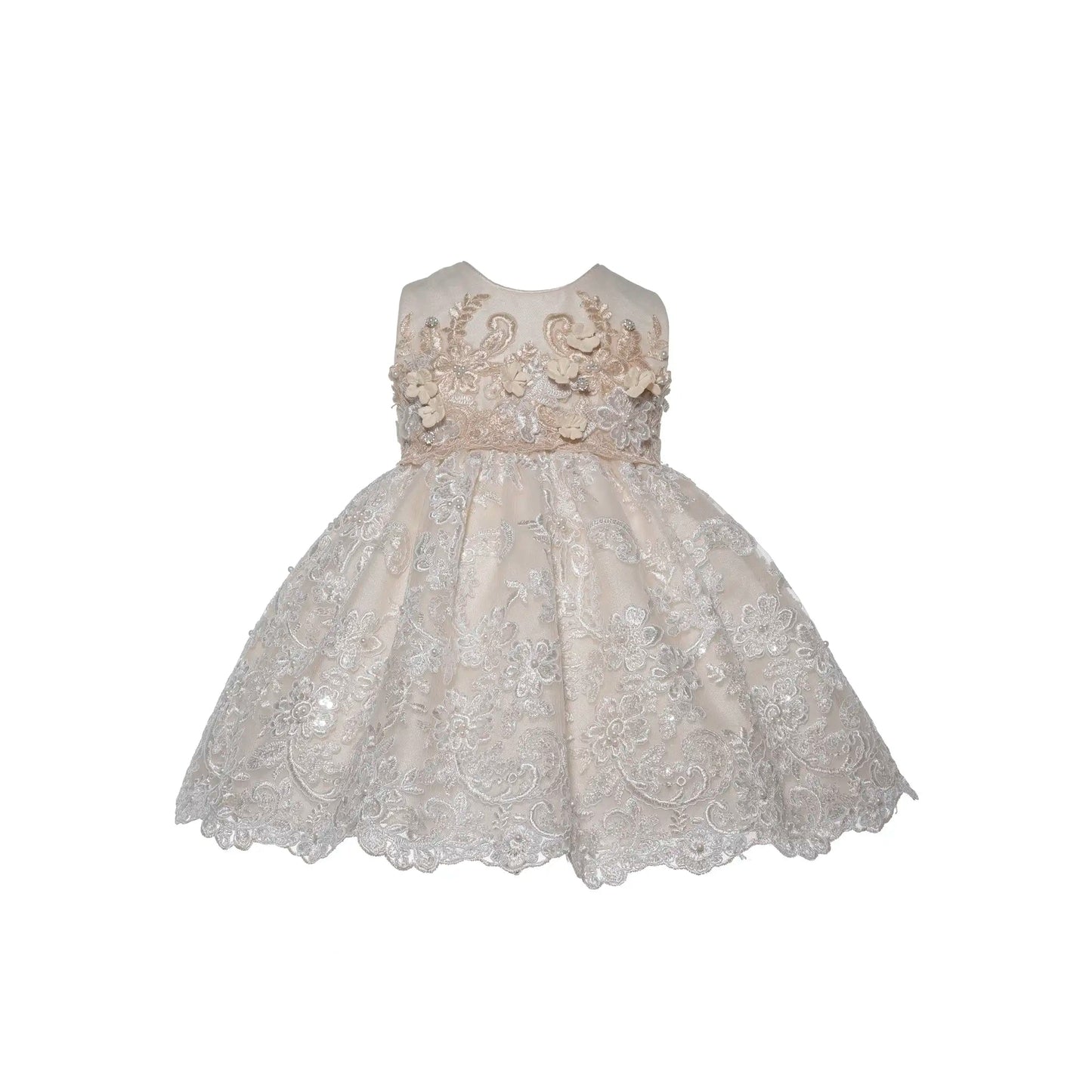 Vestidos para BautizoRopón corto de Bautizo para niña S72 Color: IvoryNot specified