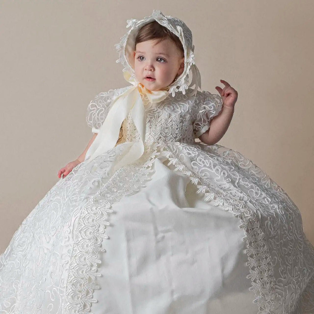 Ropones de BautizoRopón de bautizo M30 para niña ivory + Vestido de FiestaLuca Gobbi
