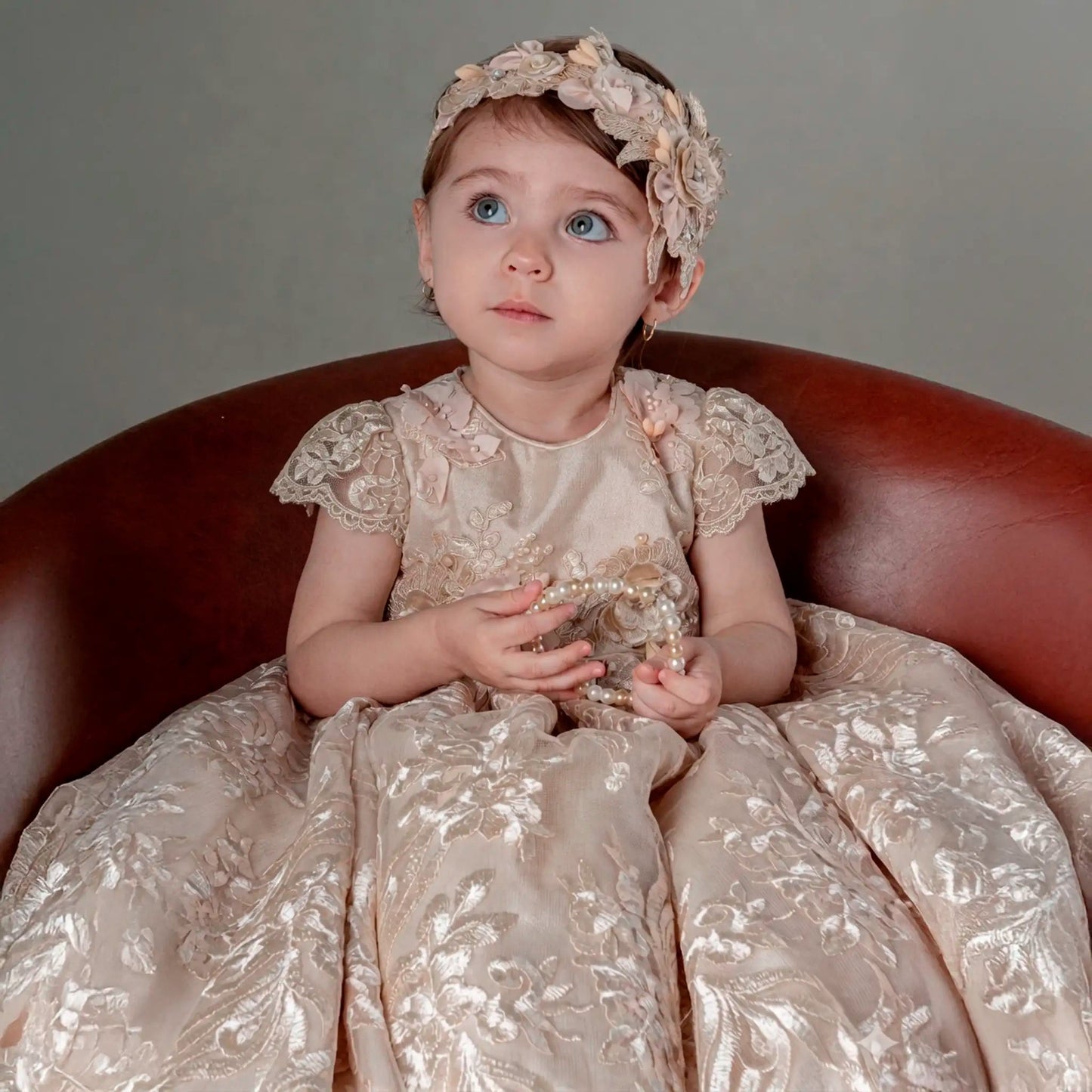 Ropones de BautizoRopón de bautizo S65 para niña + Vestido de fiestaLuca Gobbi