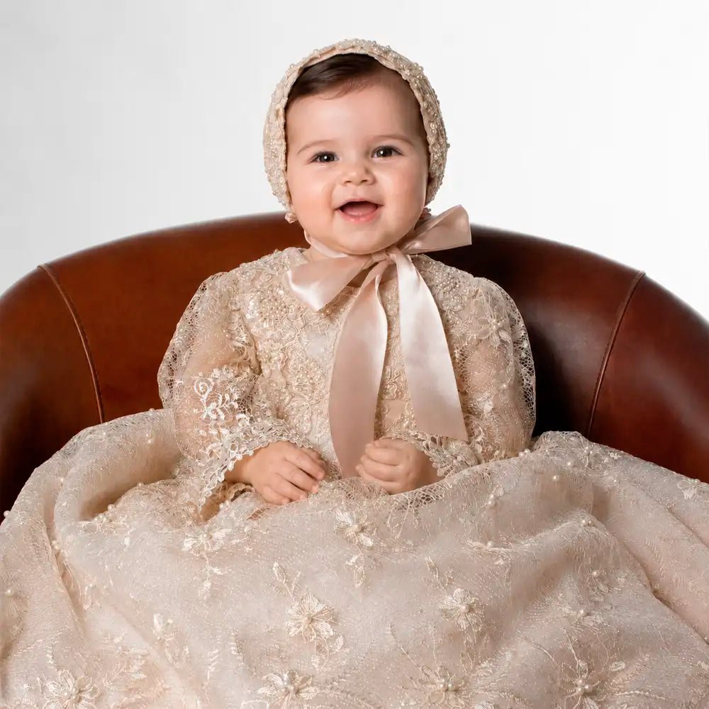 Ropones de BautizoRopón Signature S61 – Beige · Incluye Vestido de FiestaLuca Gobbi
