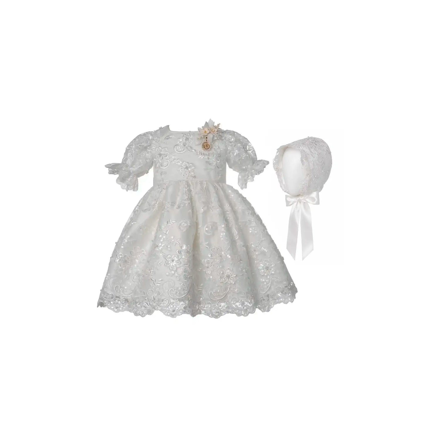 Vestidos para BautizoVestido Signature S70 – Marfil · Incluye GorroLuca Gobbi