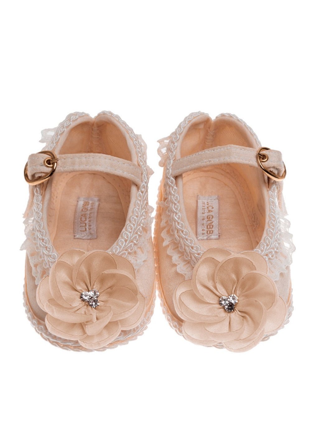 Calzado Tela (9 a 12 cm)Zapato de bautizo B20 para niña (Beige)Luca Gobbi