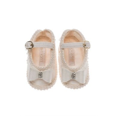 Calzado Tela (9 a 12 cm)Zapato de bautizo G13 para niña (Perla)Luca Gobbi