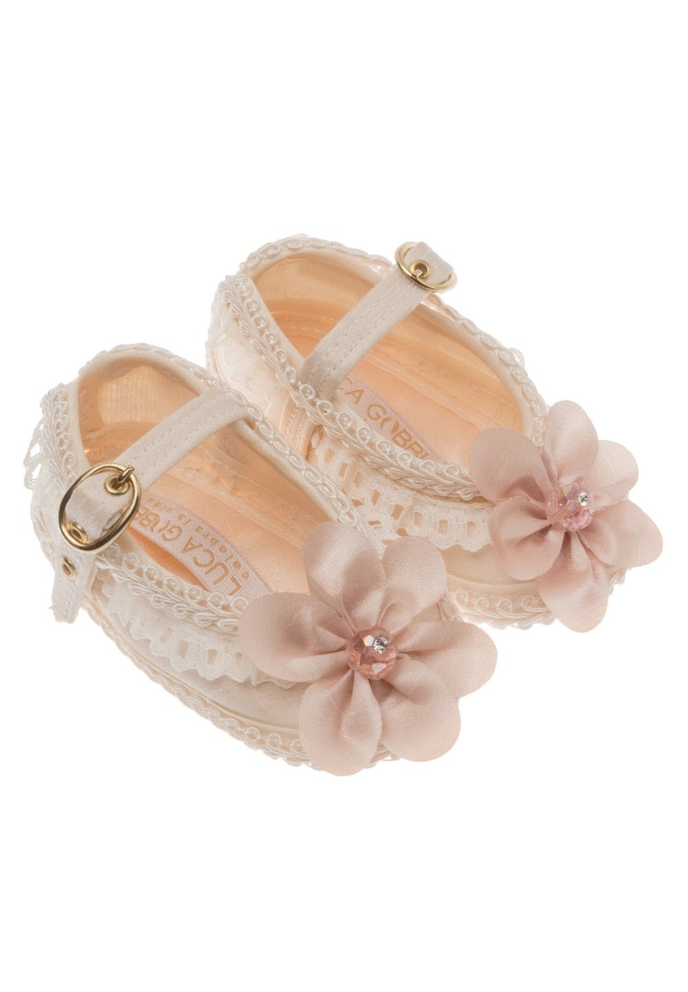 Calzado Tela (9 a 12 cm)Zapato de bautizo G19 para niña (Beige)Luca Gobbi