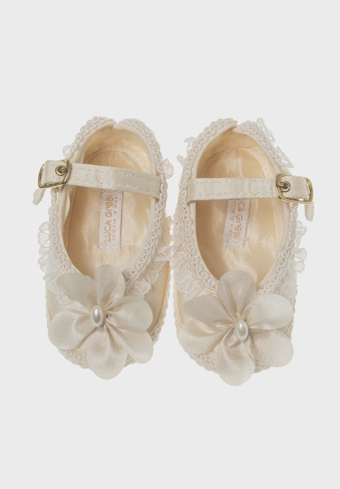 Calzado Tela (9 a 12 cm)Zapato de bautizo P48 para niña (beige)Luca Gobbi