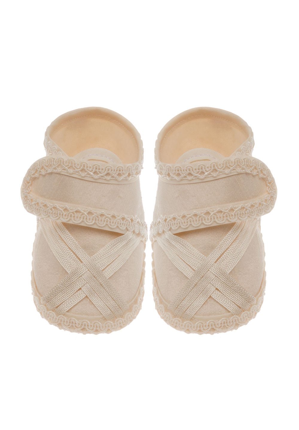 Calzado Tela (9 a 12 cm)Zapato de bautizo para niño G04 (Beige)Luca Gobbi