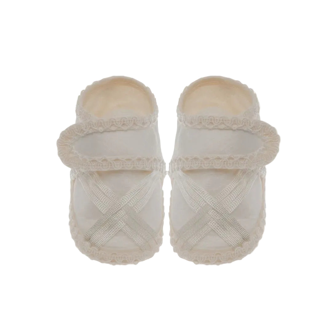 Calzado Tela (9 a 12 cm)Zapato de bautizo para niño G04 (Perla)Luca Gobbi